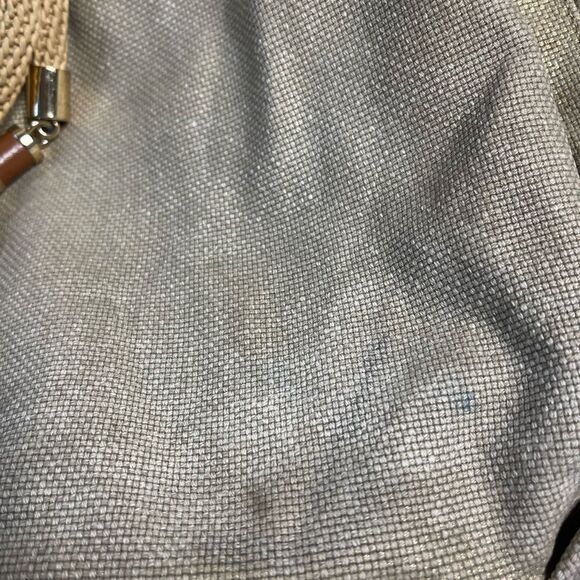 Michael Kors canvas faded gold shoulder bag Gold Threads Drawstring Rope Tassels - Picture 16 of 16